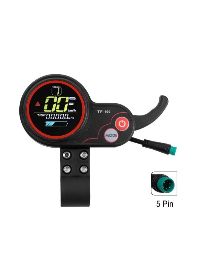 KUGOO TF-100 Electric Scooter LCD Display 6 Pin Waterproof Dashboard with Throttle and Power Button Compatible with Kugoo M4 Scooter - Image 4