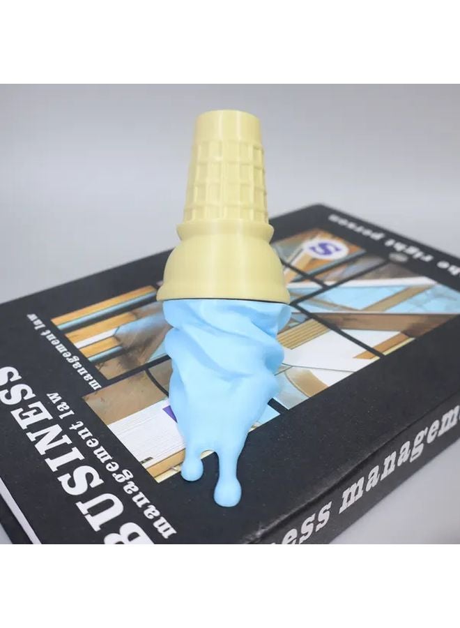 خطافات حائط على شكل مخروط آيس كريم ذائب بألوان الباستيل، مصنوعة من البلاستيك المتين، وتشمل معدات تركيب سهلة. - Image 5