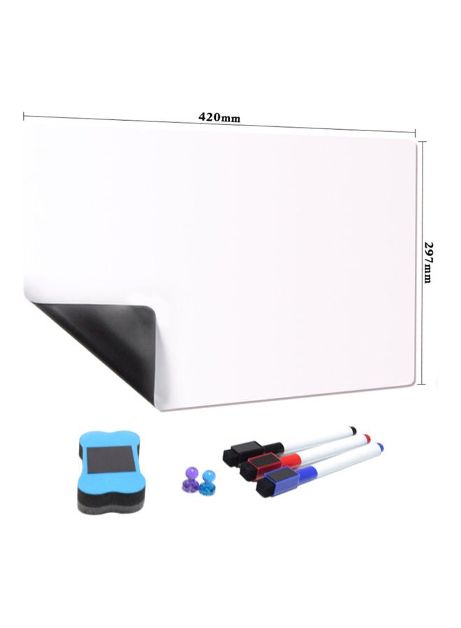 Loquat Adjustable Soft Magnetic Whiteboard Set White/Blue/Black - Image 3