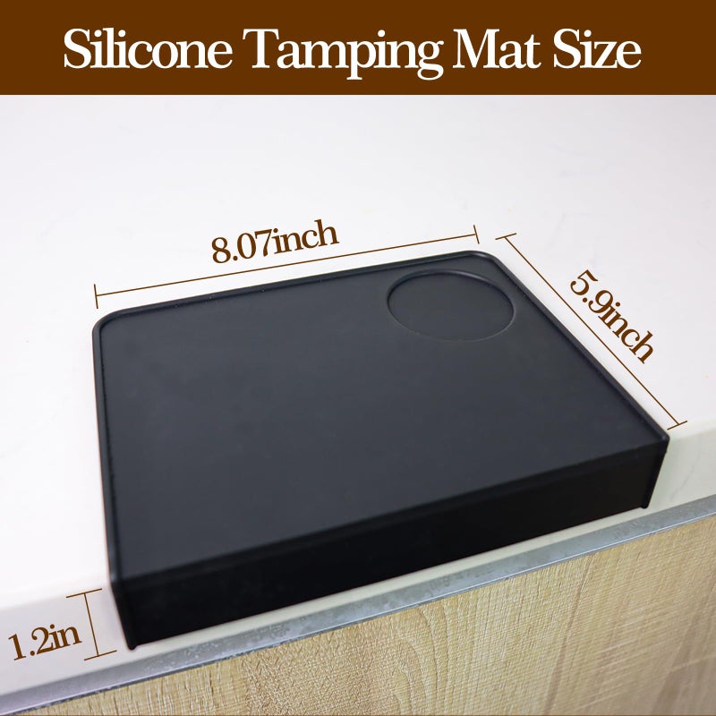 Salomayes Espresso Tamping Mat 8"x6" â€“ Compact Non-Slip Silicone Tamper Mat, Food-Grade Coffee Tamping Station for Home Baristas, Essential Espresso Accessories - Image 5