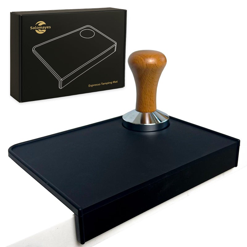 Salomayes Espresso Tamping Mat 8"x6" â€“ Compact Non-Slip Silicone Tamper Mat, Food-Grade Coffee Tamping Station for Home Baristas, Essential Espresso Accessories - Image 1