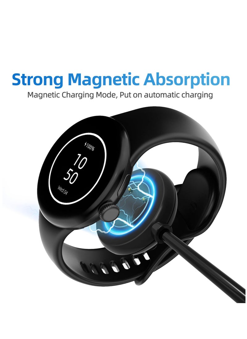 Generic - Compatible with Google Pixel Watch 2 Charger 3.3FT USB Type-C Magnetic Fast Charging Cable (Not for Pixel Watch 2022) Black - Image 1
