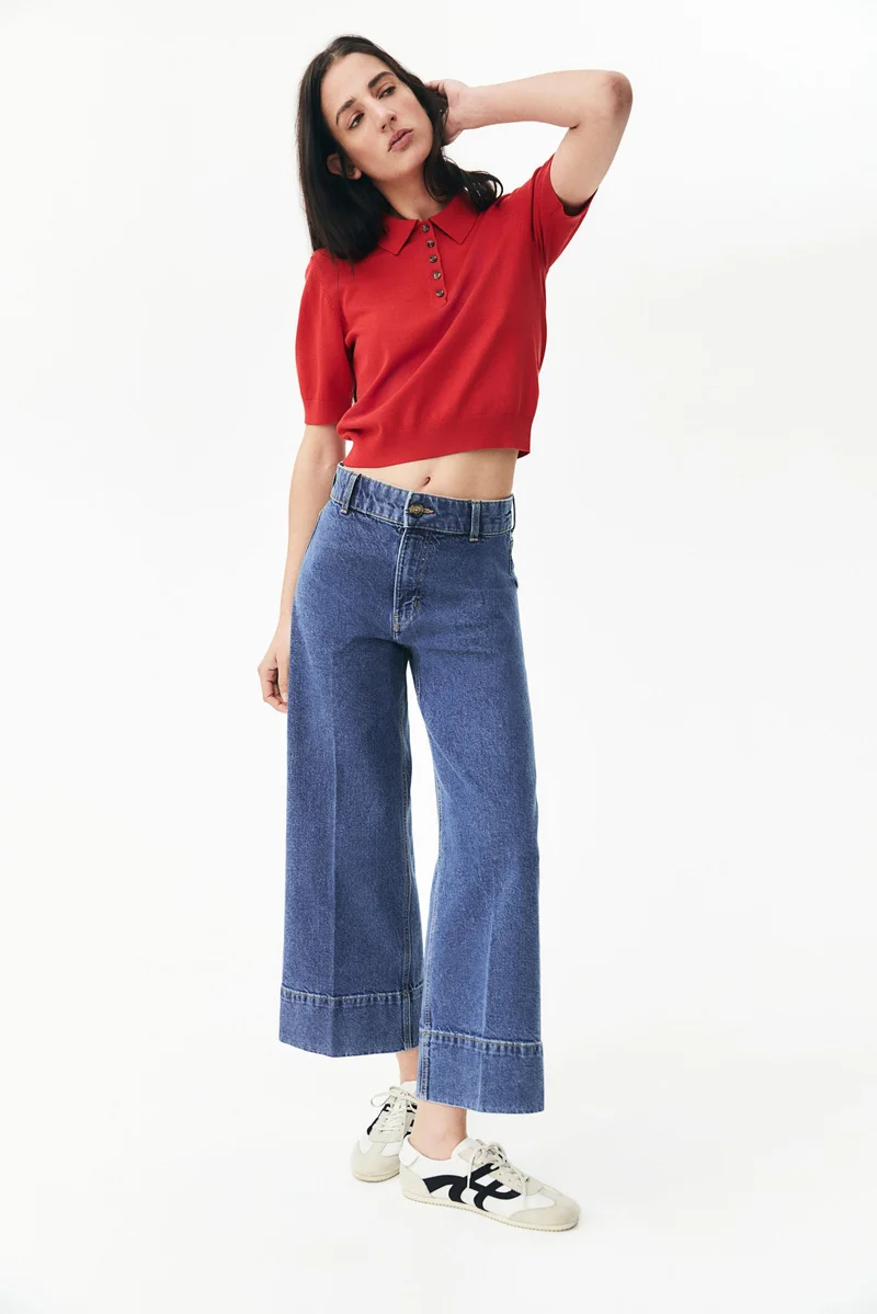 H&M Fine-knit polo shirt