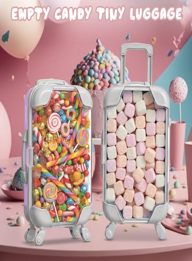 Kenning 36 Pcs Mini Empty Suitcase Storage Box Clear Travel Candy Box Suitcase with Bear Keychain Hairpin for Girls Women Wedding Birthday Bridal Shower Party Favors Travel Gifts (L,Multicolor) - Image 5