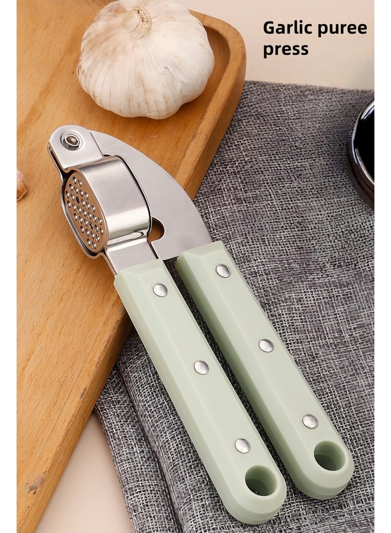 Hand Garlic Grinder,Mini Garlic Chopper,2025 New Hand Press Garlic Chopper,Portable Garlic Crusher,Easy-Squeeze Stainless Steel Garlic Press for Kitchen Daily Use, Garlic Presser - Image 1