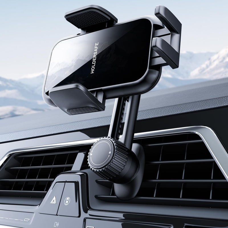 Holdersafe Car Vent Phone Holder - 360° Rotation, Quick Release, Thick Case Compatible - Image 1