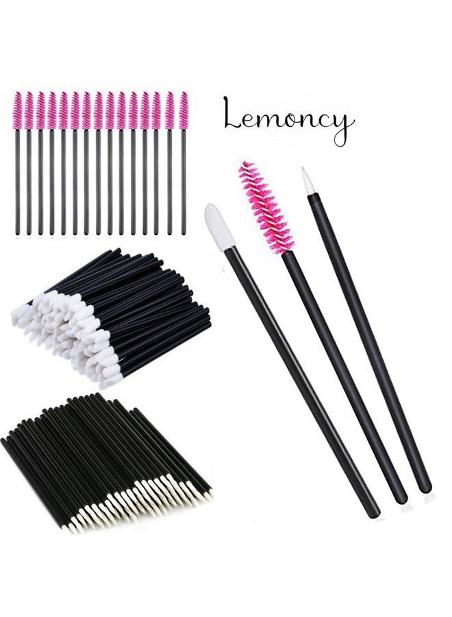 Lemoncy 150 Pieces Disposable Eyebrow Eyelash Mascara Brush Lip Brush Lipstick Lip Gloss Wands Eyeliner Brush Makeup Brush Tester Tool Kit Cosmetic Applicator Mascara Wands Set (150 Pc)  - Image 2