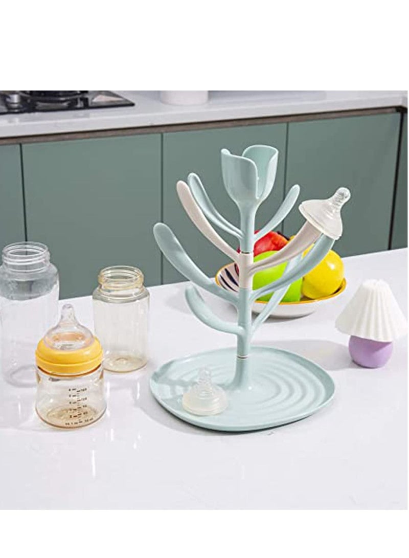 KASTWAVE Bottle Bottle Drying Rack Beautiful Design Easy to Clean Removable Water Tray Used for Teats Ideal for Bottles Nipples Cups Pump Parts and Accessories - Image 3