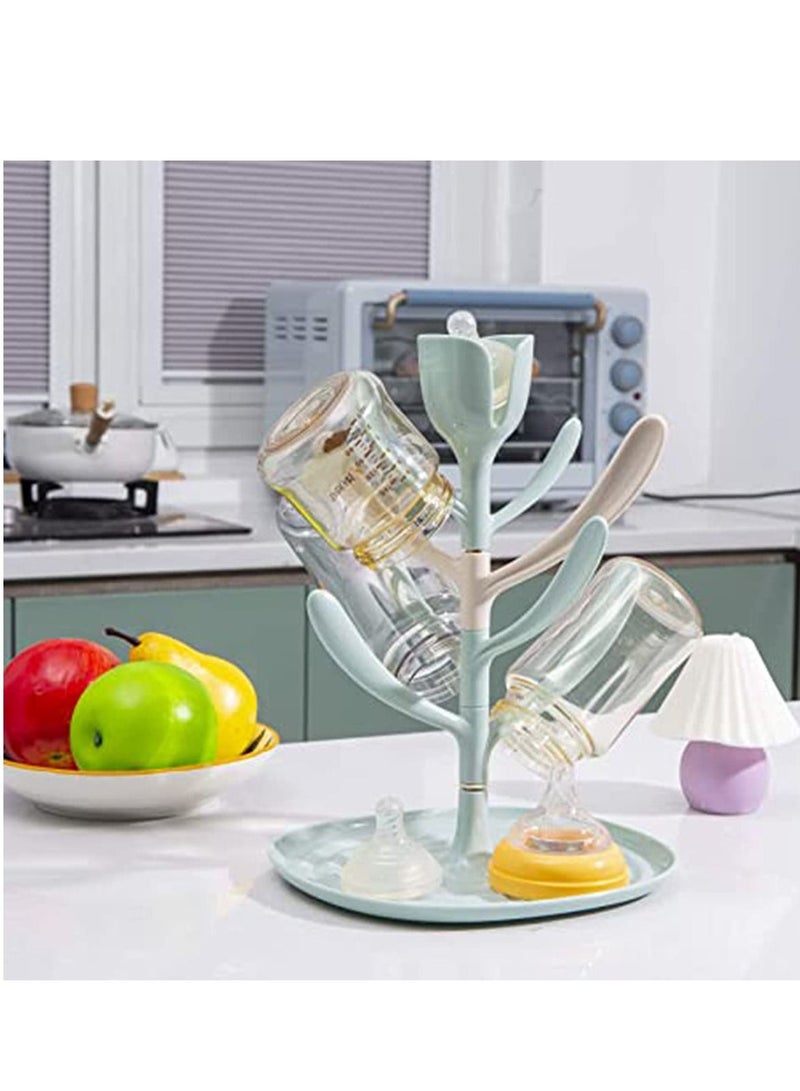 KASTWAVE Bottle Bottle Drying Rack Beautiful Design Easy to Clean Removable Water Tray Used for Teats Ideal for Bottles Nipples Cups Pump Parts and Accessories - Image 1