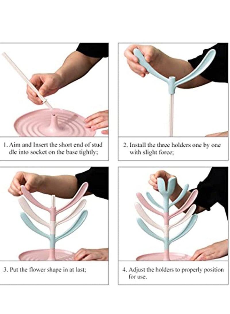 KASTWAVE Bottle Bottle Drying Rack Beautiful Design Easy to Clean Removable Water Tray Used for Teats Ideal for Bottles Nipples Cups Pump Parts and Accessories - Image 5