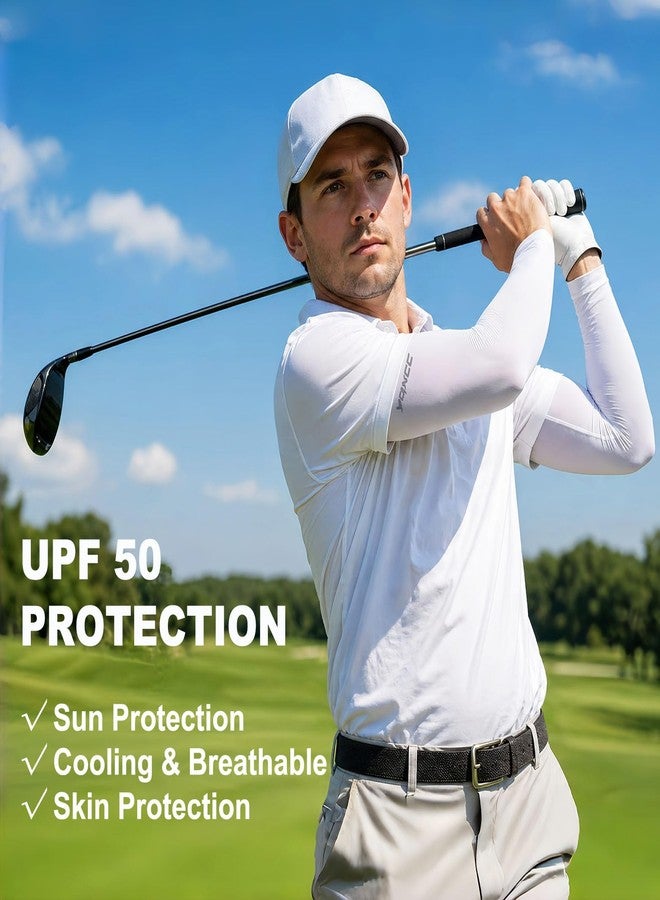 YQXCC 4 Pairs Arm Sleeves, Cooling UV Sun Protection Sports Compression Sleeves for Men Women, Golf Basketball Arm Sleeves - Image 3