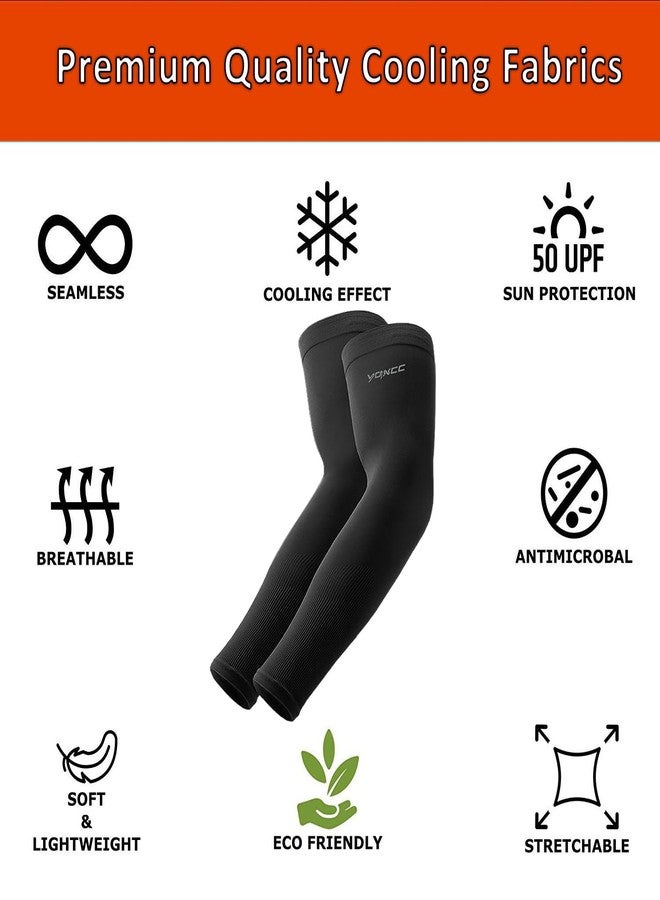 YQXCC 4 Pairs Arm Sleeves, Cooling UV Sun Protection Sports Compression Sleeves for Men Women, Golf Basketball Arm Sleeves - Image 5