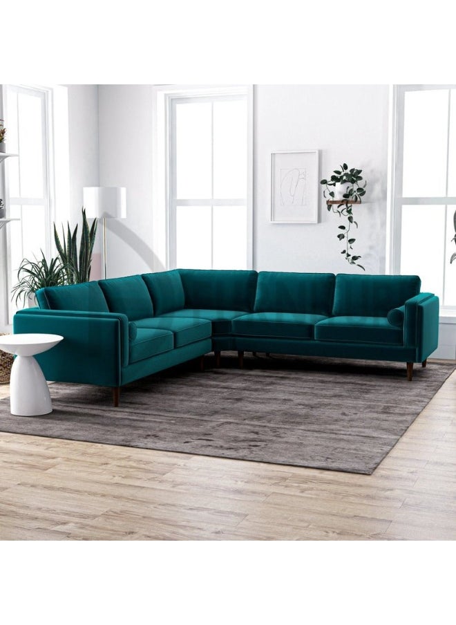 DIVINE FURNITURE Vodoo L Shape Velvet Sectional Sofa  - Image 2