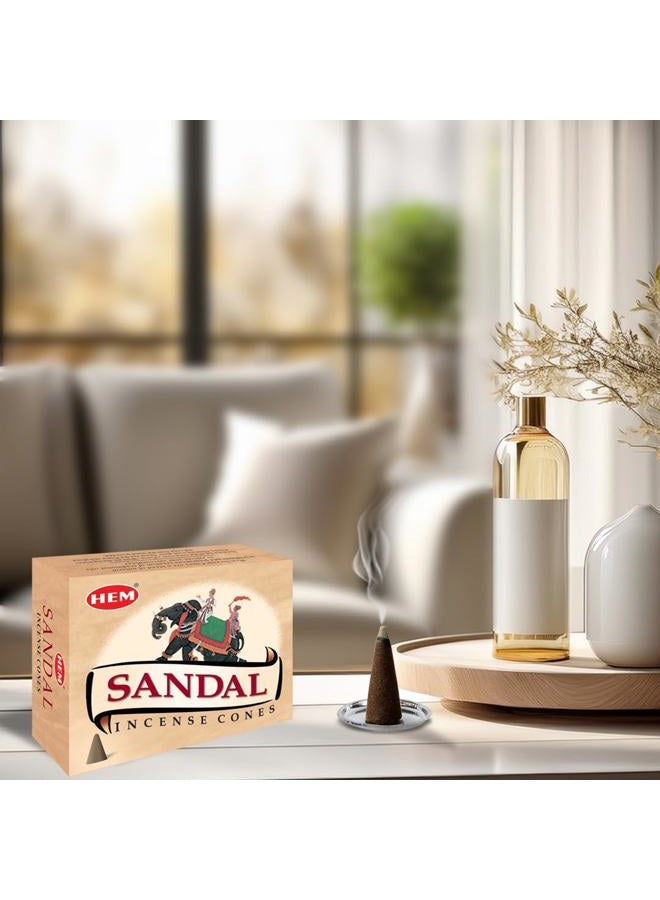 HEM Unknown Sandal (Sandalwood) - Case Of 12 Boxes, 10 Cones Each - Incense - Image 2