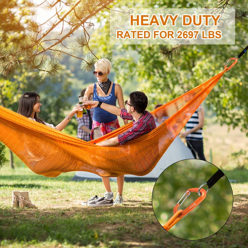 Favofit 12KN Heavy Duty Carabiner Clips - Favofit 3.2'' Small Carbineers for Hiking Camping Hammocks Keys Keychains Dog Leashes - Ideal for Outdoor Enthusiasts  - Image 3