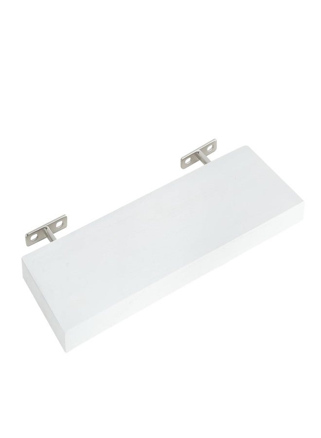 DSIOHFEI Floating Shelves for Wall, 16*6*1inch Wood Wall Mounted Shelves for Room Decor, Repisas Flotantes for Book Bathroom Bedroom Storage, Renter Friendly Shelves with Invisible Brackets (White) - Image 1