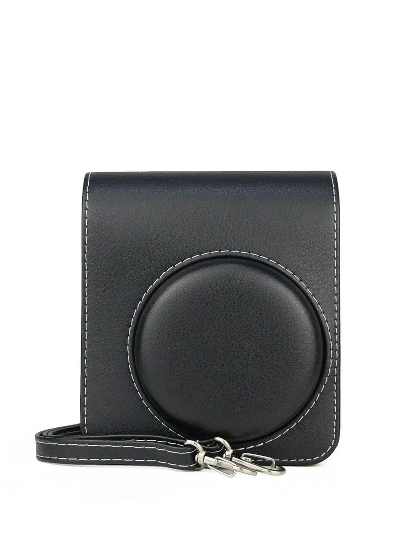 PU Leather Camera Case Compatible with Fujifilm Instax Mini 40 Instant Film Camera w/Adjustable Shoulder Strap Bag Protective Cover (Black)  - Image 1