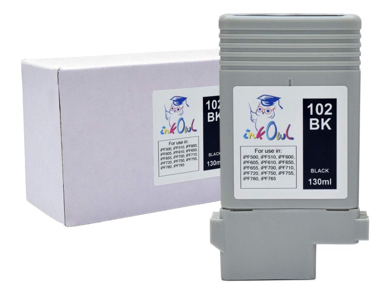 InkOwl Compatible Ink Cartridge Replacement for Canon PFI-102BK (130ml, Black) - iPF500 iPF510 iPF600 iPF605 iPF610 iPF650 iPF655 iPF700 iPF710 iPF720 iPF750 iPF755 iPF760 iPF765 - Image 5