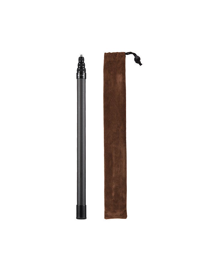 Andoer 2.1 Meters/82.6 Inches Portable Selfie Stick Telescoping Selfie Stand Carbon Fiber 3 Sections with 1/4in Screw Compatible with INSTA360 X2/X3