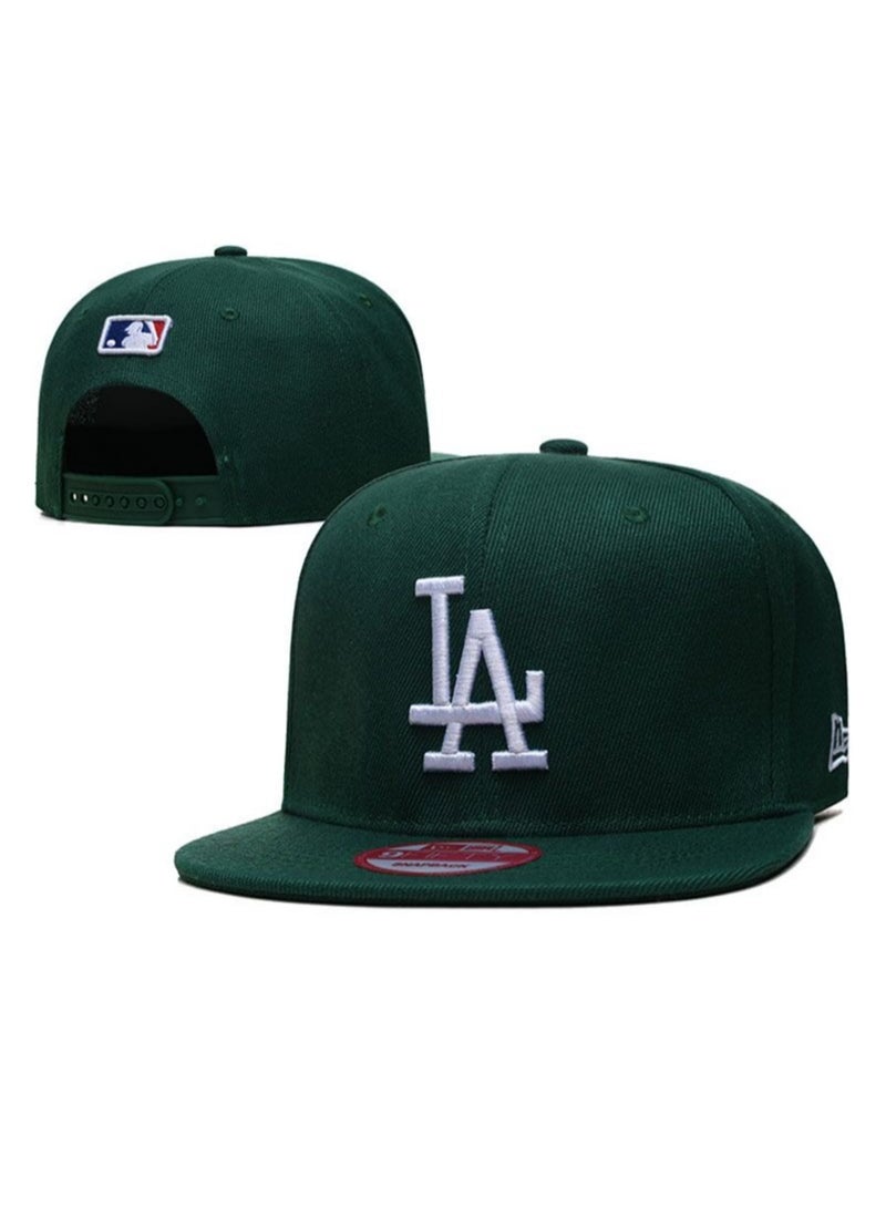 NEW ERA New Era LA Green Snapback: White “LA” Logo & MLB Patch