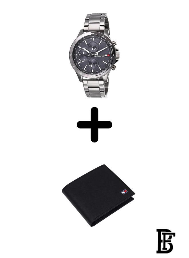 TOMMY HILFIGER Tommy Hilfiger Chronograph Watch 1791719 + Tommy Wallet  - Image 1