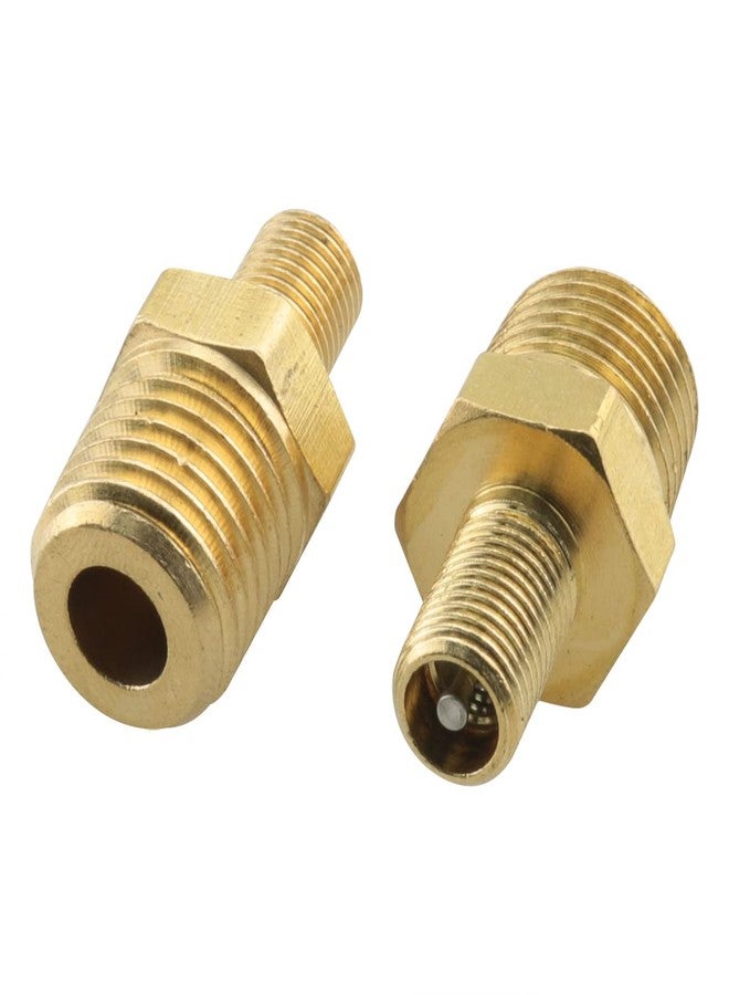 WHYHKJ 2pcs 1/4" NPT Solid Brass Air Compressor Tank Fill Valve Hexagonal Valves Motorcycle Hexagonal Shock Absorber Valves - Image 4