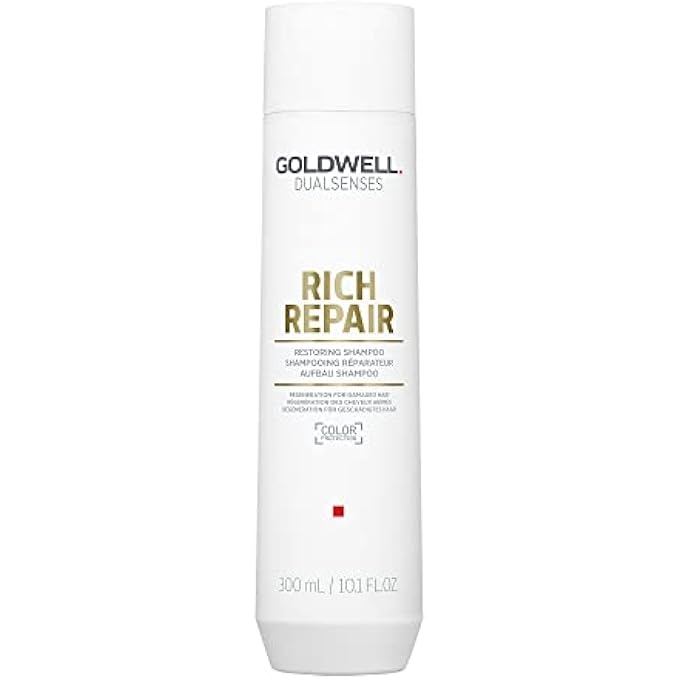 Goldwell DUALSENSES RICH REPAIR RESTORING SHAMPOO FOR UNISEX 10.1 OZ SHAMPOO, WHITE - Image 1