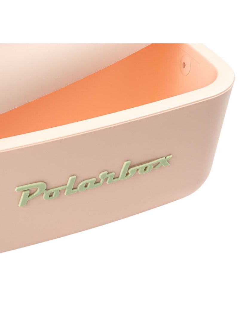 Polarbox Polarbox 12L Classic Cooler Box with Leather Strap, Nude & Olive Green | Rigid Thermal Insulated Ice Box for Beach, ice cooler box for Picnic & Party | Convertible Lid & Polypropylene Insulation  - Image 3