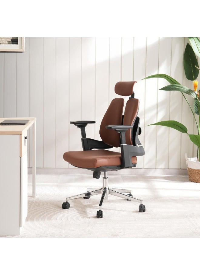 Pan Home Charley Office High Back Chair - Brown  - Image 5