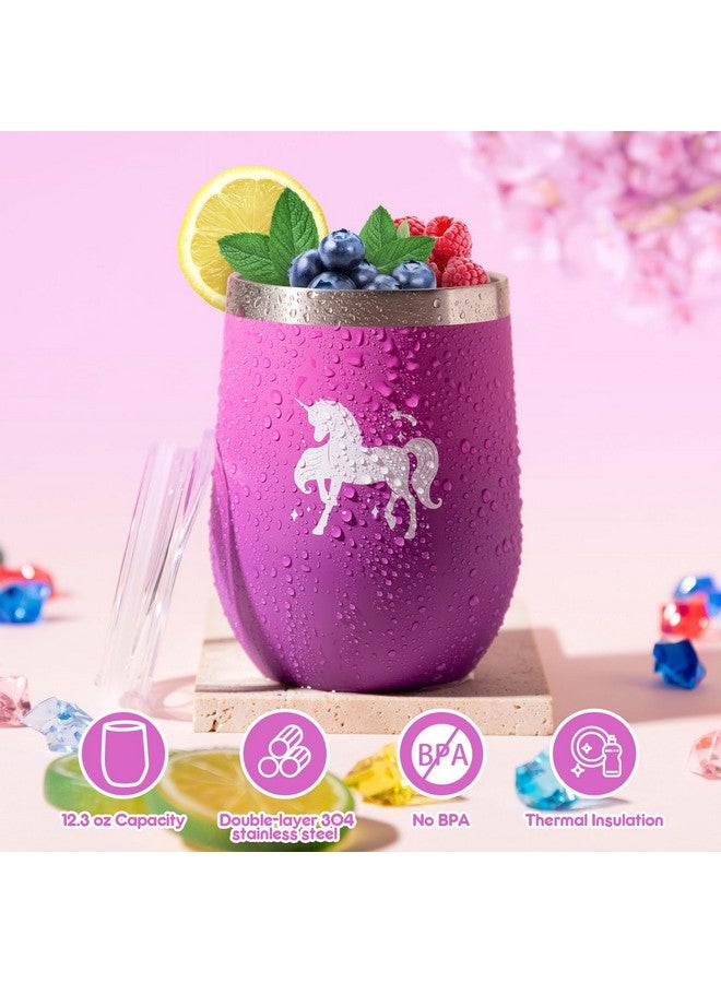 Tacobear Unicorn Gifts For Girls Toys 6 7 8 9 10 Years, 11Pcs With Light Up Star Pillow Plush Diary Tumbler Headband Mirror Comb, Birthday Christmas Teen Kid Girl Gift Unicorn Toys Aged 6+  - Image 4
