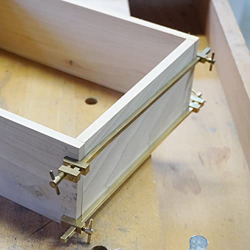 KAKURI Mini Bar Clamps for Woodworking 334 HATAGANE Japanese Wood Clamps Metal Parallel Clamps Tool Set 2 Pcs Brass Gold Made in JAPAN - Image 3