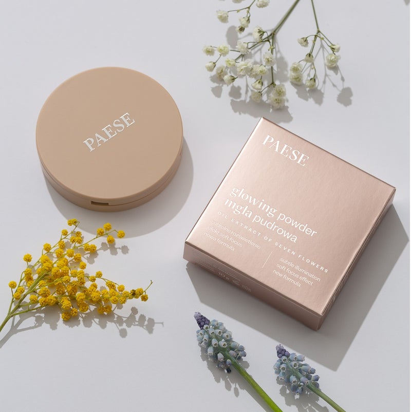 Paese Glowing Powder Mist Velvety Soft Makeup Setting Powder Infused with Seven Flower Extracts, Lightweight Radiant Finish for Smooth, Long-Lasting Glow 13 Golden Beige - Image 5