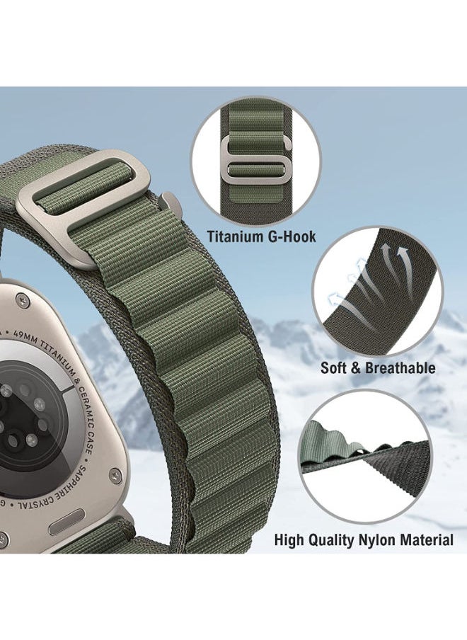 SHOPI - Alpine Loop Strap For Apple Watch Bands 45mm 49mm 44mm Nylon Watchband Sport Bracelet Belt iwatch Ultra Series  SE 8/7/6/5/4/3/2/1 - Image 1
