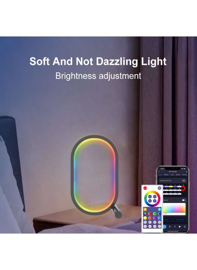 Generic - Smart WIFI Creative Desk Lamp RGB Magic Desktop Atmosphere Lamp E-sports Desktop Ornaments Net Red Light New-Light Source Power:English Color Box Packaging-Light Color:SAL-053 Bluetooth Edition (White Appearance) - Image 1
