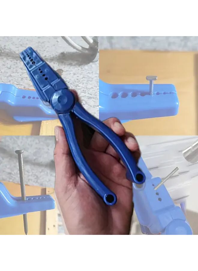 Blue Nail Clamp Assistant Tool For Safe Hammering And Finger Protection - Image 1