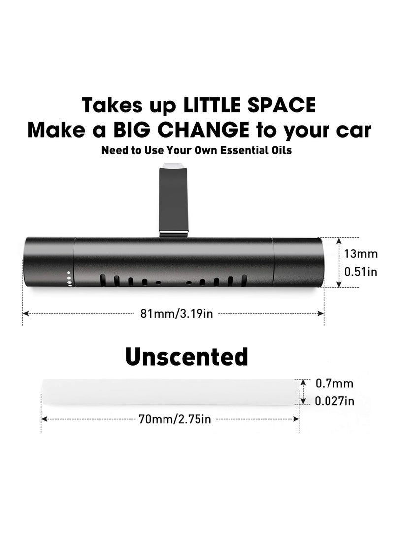 2 حزمة مخصص السيارات الهواء مفرش شفاه لملحقات تزيين السيارات مع 12 عصي إعادة التعبئة للسيارات، مكتب - Image 2