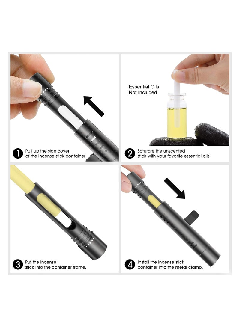 2 حزمة مخصص السيارات الهواء مفرش شفاه لملحقات تزيين السيارات مع 12 عصي إعادة التعبئة للسيارات، مكتب - Image 3