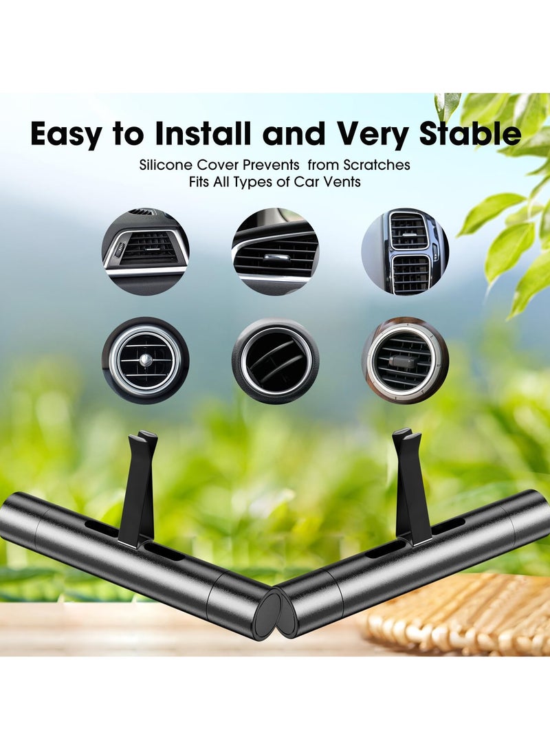 2 حزمة مخصص السيارات الهواء مفرش شفاه لملحقات تزيين السيارات مع 12 عصي إعادة التعبئة للسيارات، مكتب - Image 5