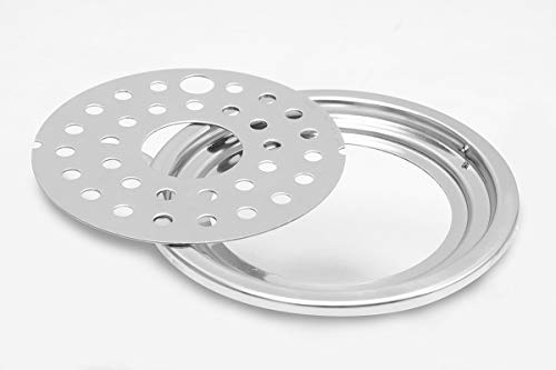 SWASTIK Swastik Stainless Steel Bathroom Floor Water Drain Round Trap Two Piece HSwastik Hole Size 6Inches Silver Pack of 3 