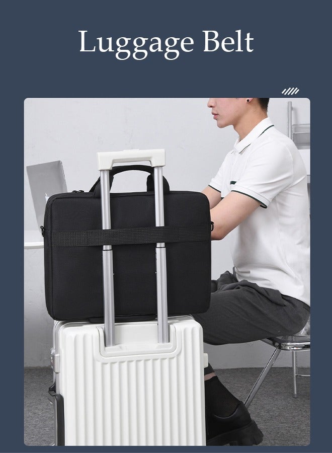 DUNISO حقيبة كمبيوتر محمول مقاس 15 بوصة مع حقيبة كمبيوتر محمول خفيفة الوزن ومتعددة الأقسام وحقيبة كروس للسفر وحقيبة أعمال مقاومة للماء والغبار وحقيبة كتف للرجال والنساء ومكتب العمل - Image 5