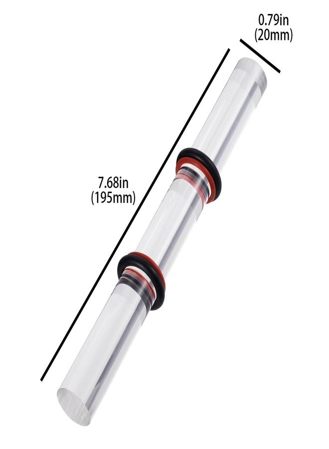 LINYUEARUI 2pcs Polymer Clay Roller Tool Acrylic Round Tube Roller Acrylic Rod Clay Rolling pin, DIY Polymer with Thick Ring kit, Acrylic Clay Roller Rolling pin for Clay Art Craft DIY Tools - Image 2