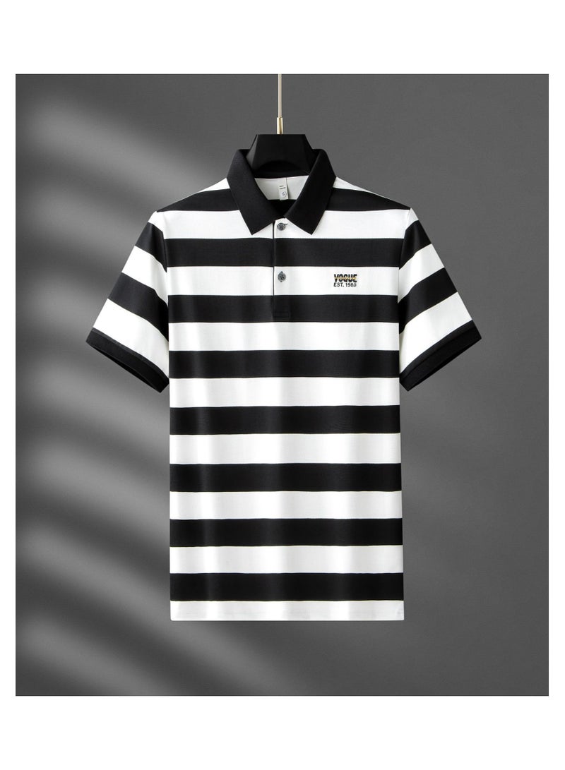 KUYING Business Casual Short Sleeved POLO T-shirt 