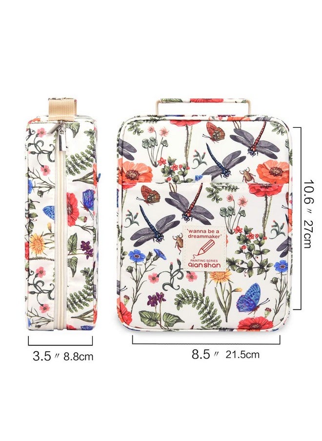 Qianshan qianshan Pencil Case Holder Slot - Holds 202 Pencils or 136 Gel Pens with Zipper Closure,Large Capacity Pen Organizer for Watercolor Pens or Markers .Dragonfly  - Image 4