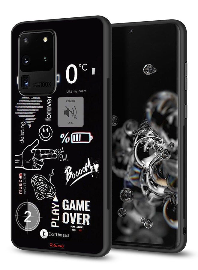 Samsung Galaxy S20 Ultra 5G Protective Case Cover Game Over Pew Pew
