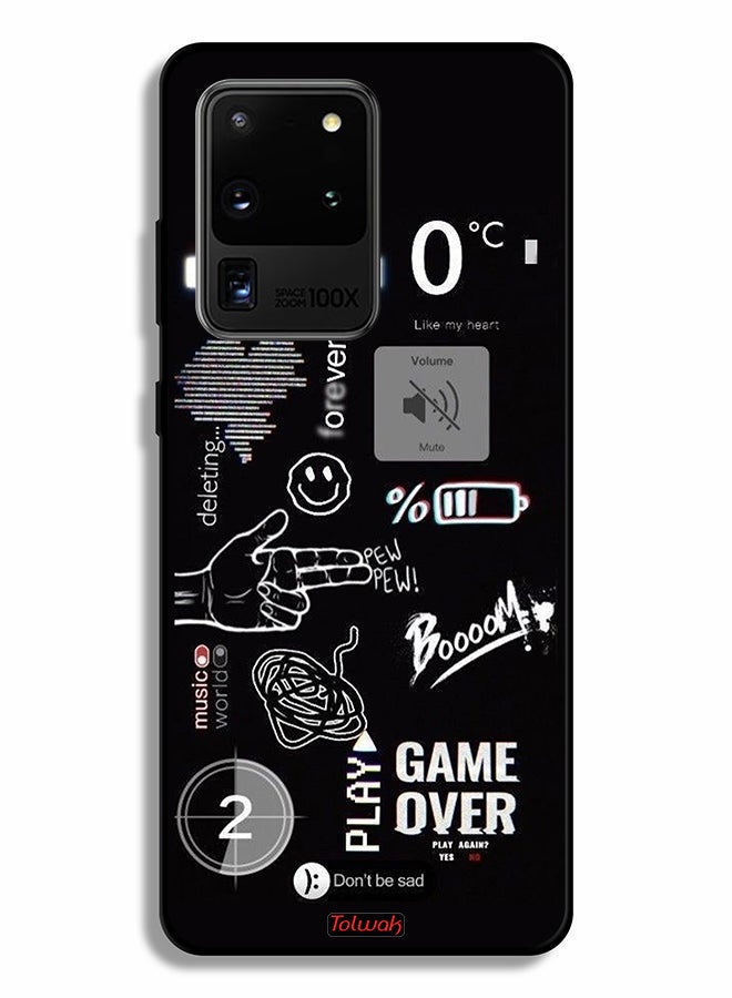 Samsung Galaxy S20 Ultra 5G Protective Case Cover Game Over Pew Pew