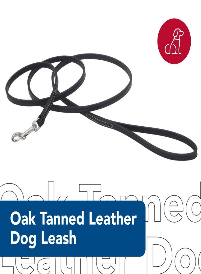 Coastal Pet Circle T Oak Tanned Leather Dog Leash - Durable Dog Accessory Perfect for Leash Training - Comfortable Tool for Puppies & Dogs Made from Full-Grain Leather - Black, 3/8" x 6' - Image 2