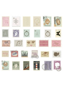 Generic 50-Piece Vintage Stamp Stickers Waterproof Graffiti Vinyl Stickers for Laptop Journal  - Image 3