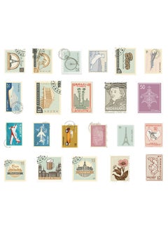 Generic 50-Piece Vintage Stamp Stickers Waterproof Graffiti Vinyl Stickers for Laptop Journal  - Image 4