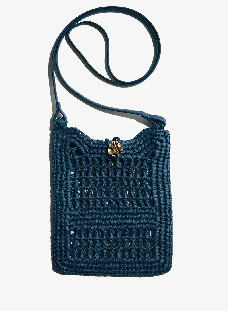Straw phone bag