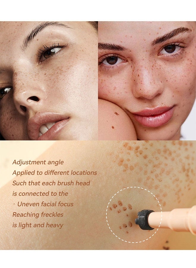 MLSMILE Freckle Stamp Pen, Kiss From The Sun, Makeup Waterproof and Quick Dry Natural Fake Freckle Stamp Pen for Natural Faux Freckles Makeup Tool, Stamp Freckle Dot Pen, 01#Light Brown - Image 3